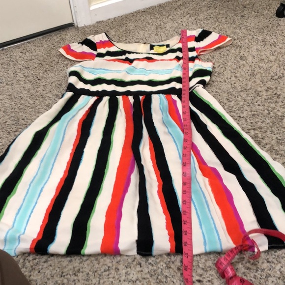 Anthropologie Maeve Peralta Dress Size 10 Cream Blue Colorful Striped - Picture 12 of 12